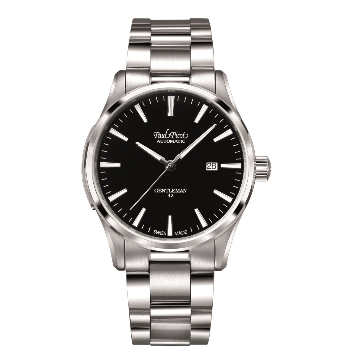 Orologio&#x20;acciaio&#x20;Paul&#x20;Picot&#x20;Gentleman&#x20;42&#x20;2061SQ-BN