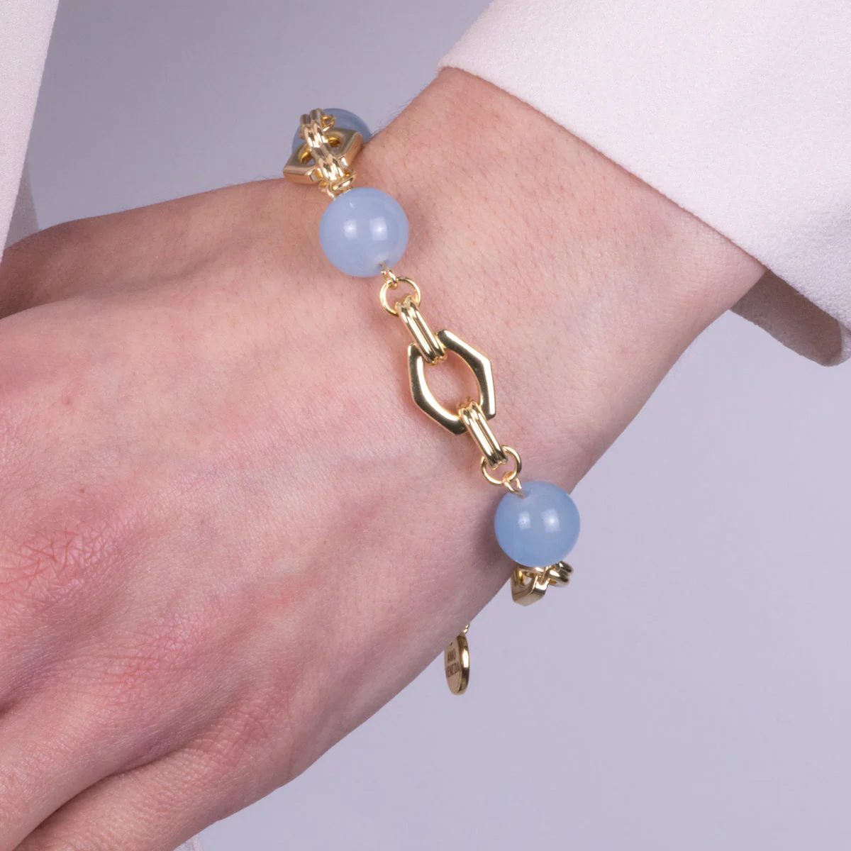 Bracciale MANVEN Per Papà Con Pietre Occhio Di Tigre E Onice | Regalo Festa Del Papà Personalizzato Con Ciondolo Inciso