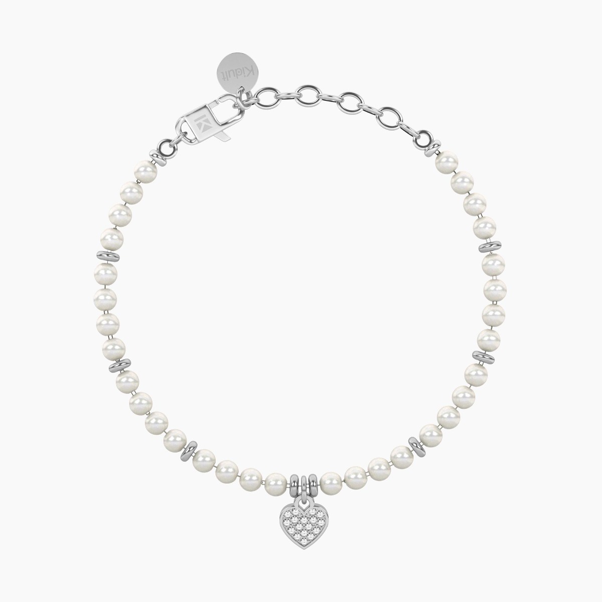 KIDULT Bracciale Donna Best Mom In Acciaio Oro Rosa, Con Ciondoli A Cuore Smaltati, Collezione Family, Misura Regolabile 16-19 Cm - 3