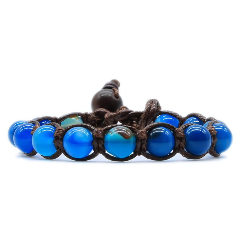 Bracciale Kenshò Anima A812 Agata Blu Striata