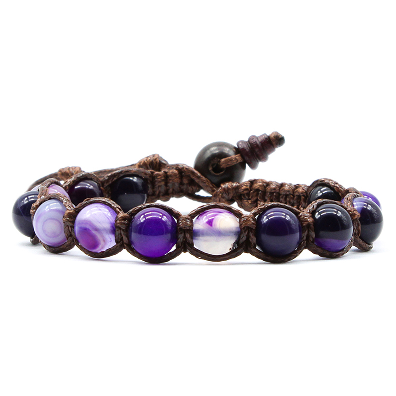 Bracciale Kenshò Anima A854 Agata Viola Striata