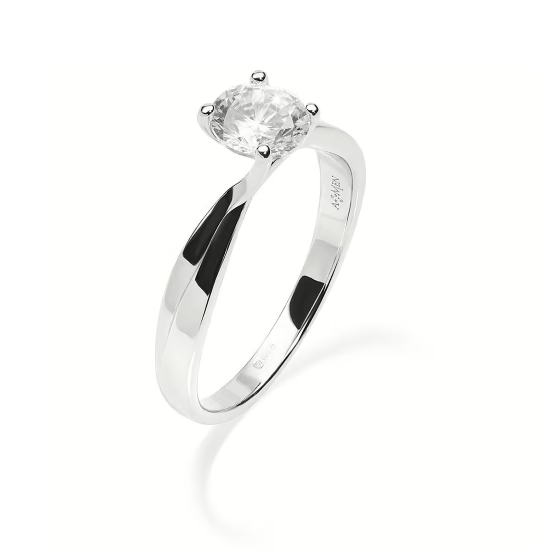 Anello Amen Solitario ANSOVABB60