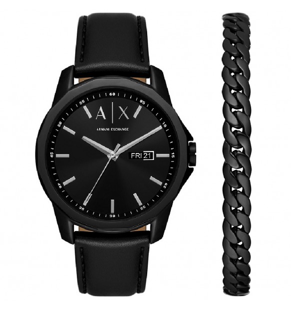 Orologio pelle Armani Exchange Banks AX7147set