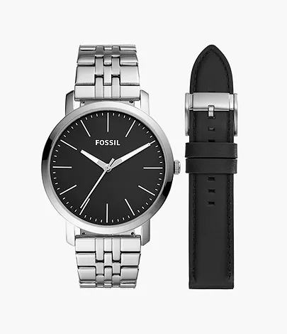 Orologio acciaio Fossil Lux luther BQ2466Set