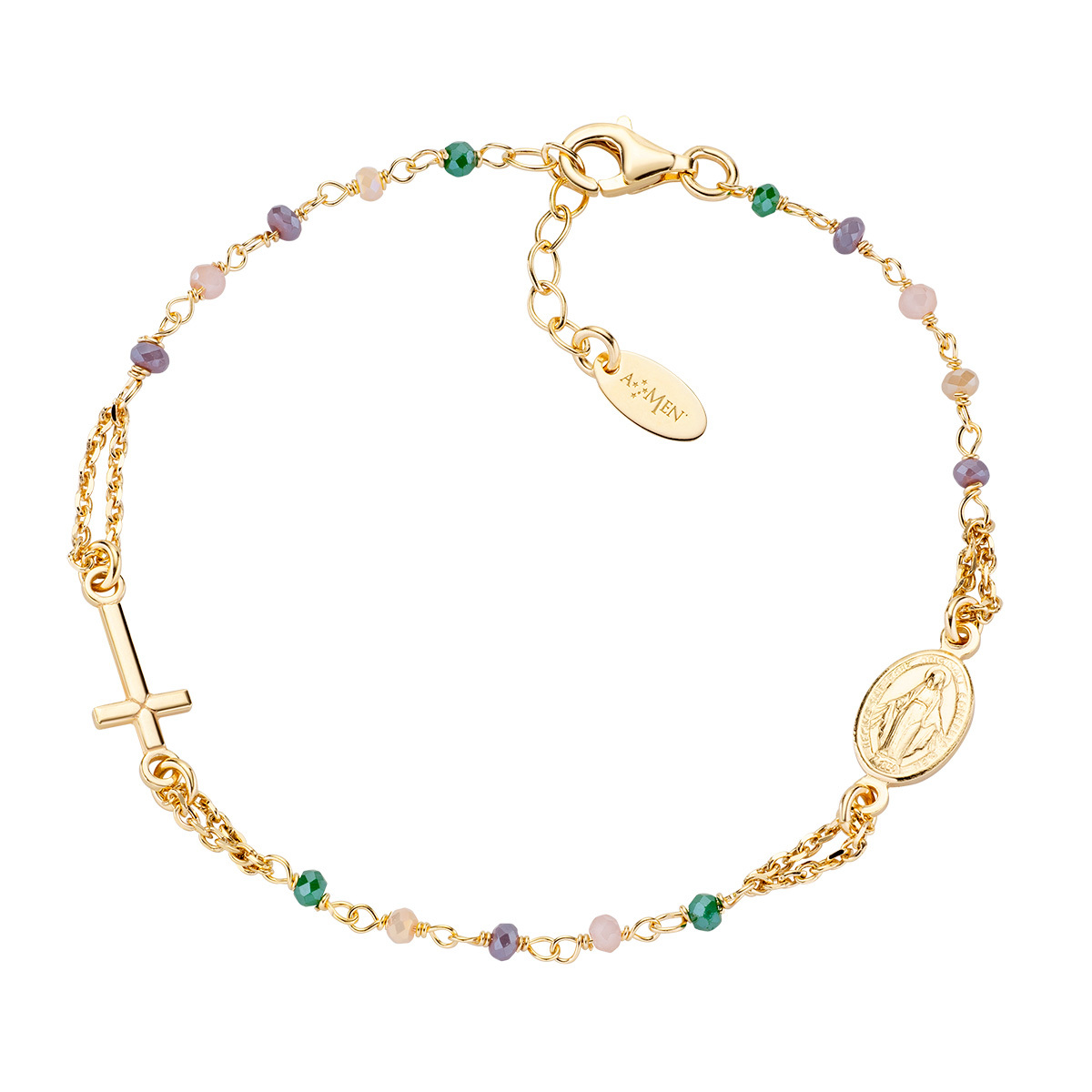 Bracciale Amen Rosari BRO10GTOVE3
