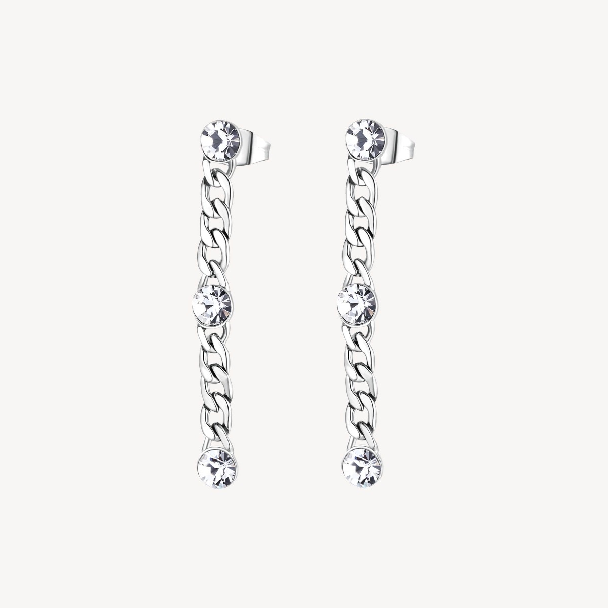 Brosway Orecchini Pendenti SYMPHONIA – Acciaio 316L, Finitura Oro 14K, Cristalli, Ipoallergenici, Regalo Donna