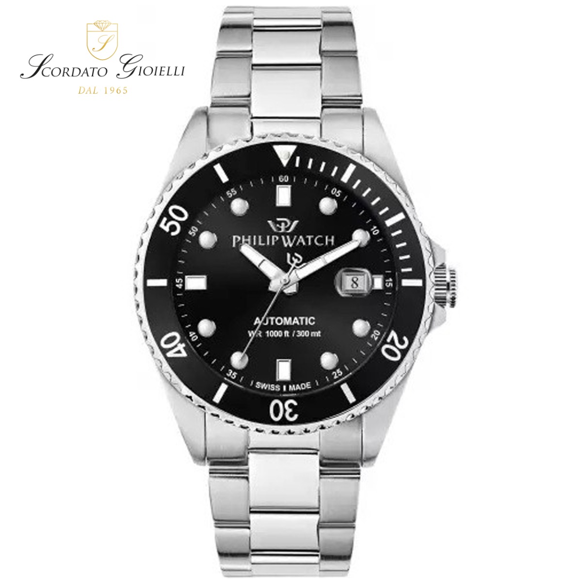 Orologio acciaio Philip Watch Caribe r8223216006