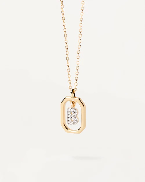 Collana Donna PDPAOLA Lettera Mini B CO01-513-U