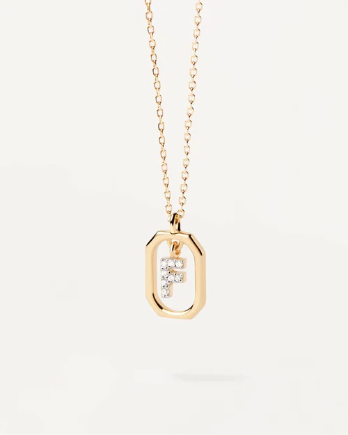 Collana Donna PDPAOLA Lettera Mini F CO01-517-U