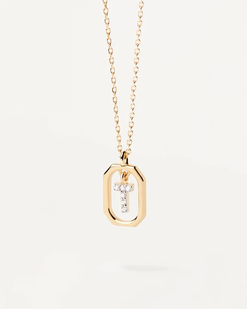 Collana Donna PDPAOLA Lettera Mini T CO01-531-U