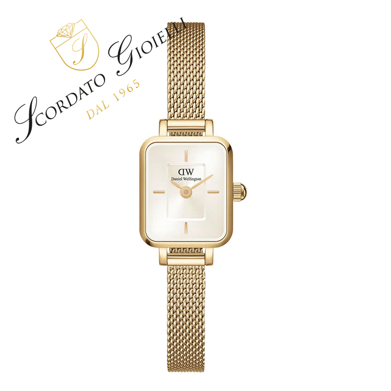 Orologio acciaio Daniel Wellington Quadro Mini Evergold DW00100656