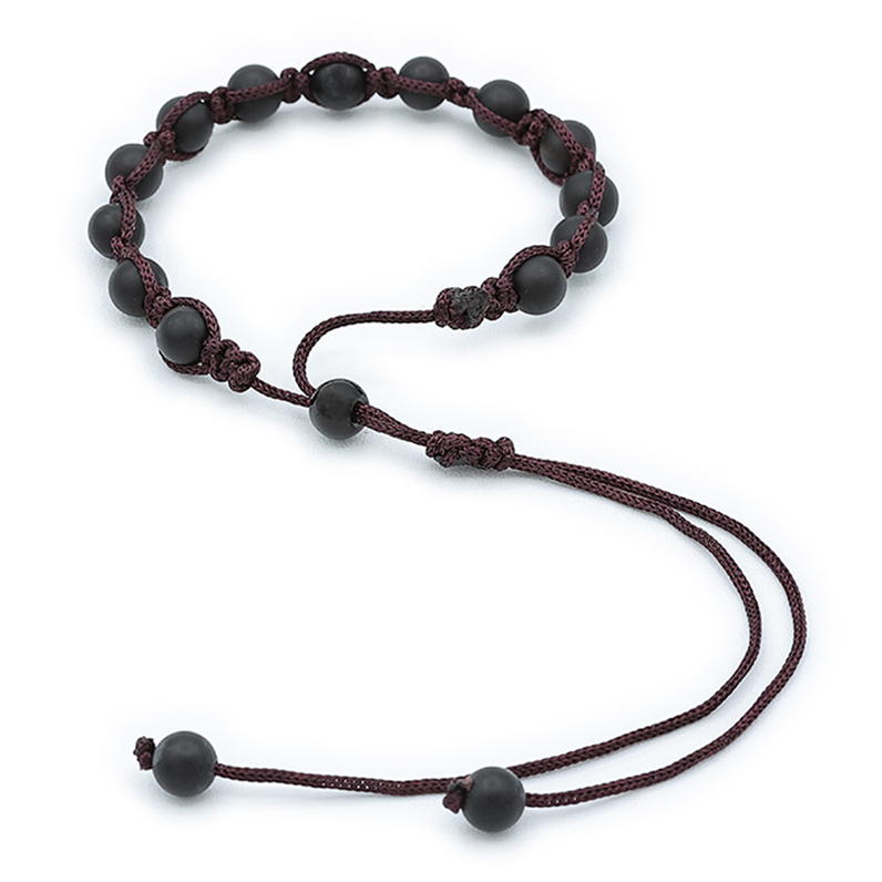 Bracciale&#x20;Kensh&#xF2;&#x20;Cuore&#x20;H007&#x20;Onice&#x20;Satinata