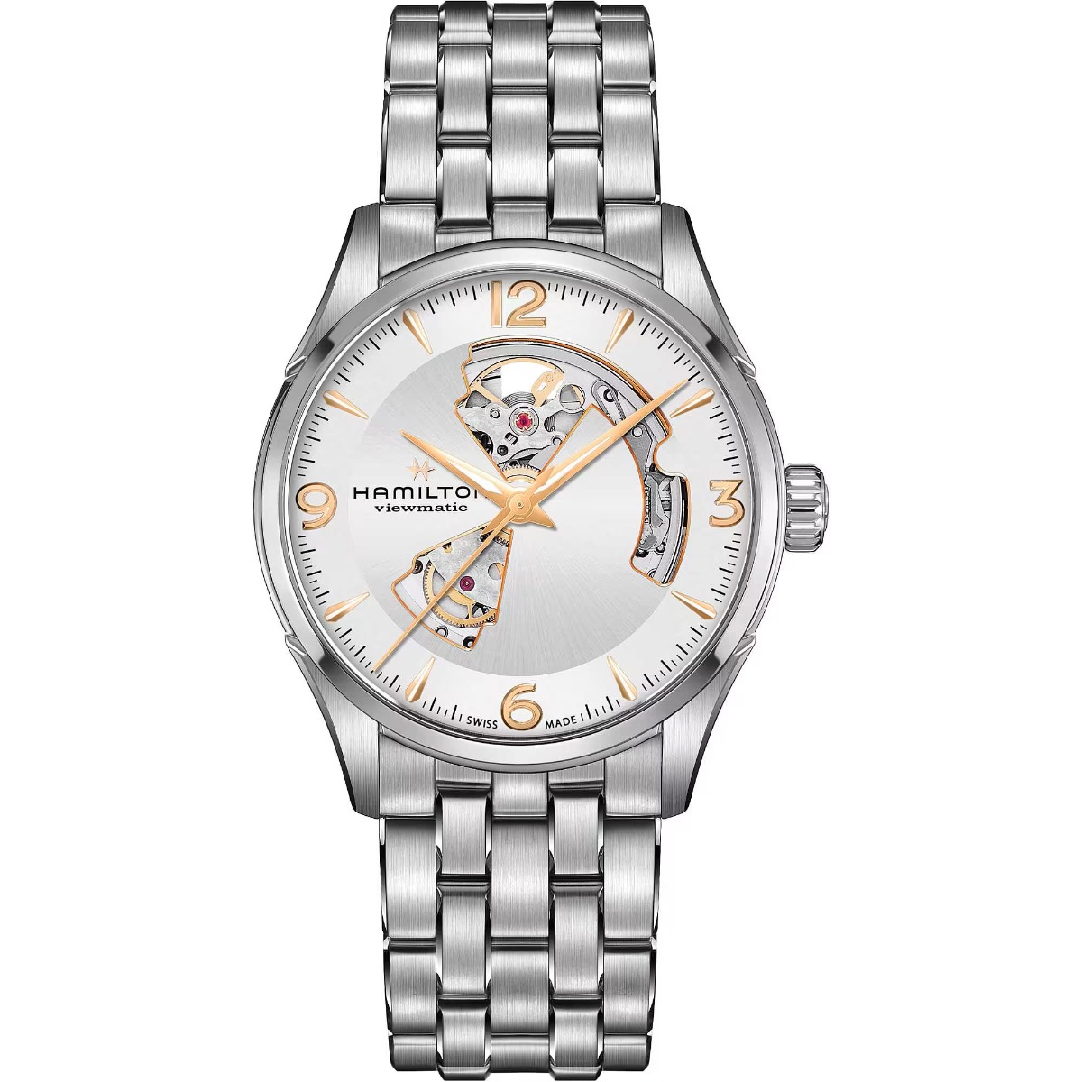Orologio acciaio Hamilton Jazzmaster Open Heart Auto H32705151