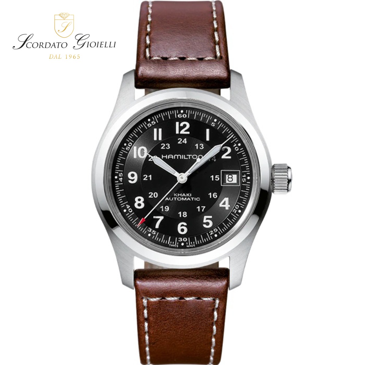 Orologio pelle Hamilton Jazzmaster Thinline Quartz H70455533