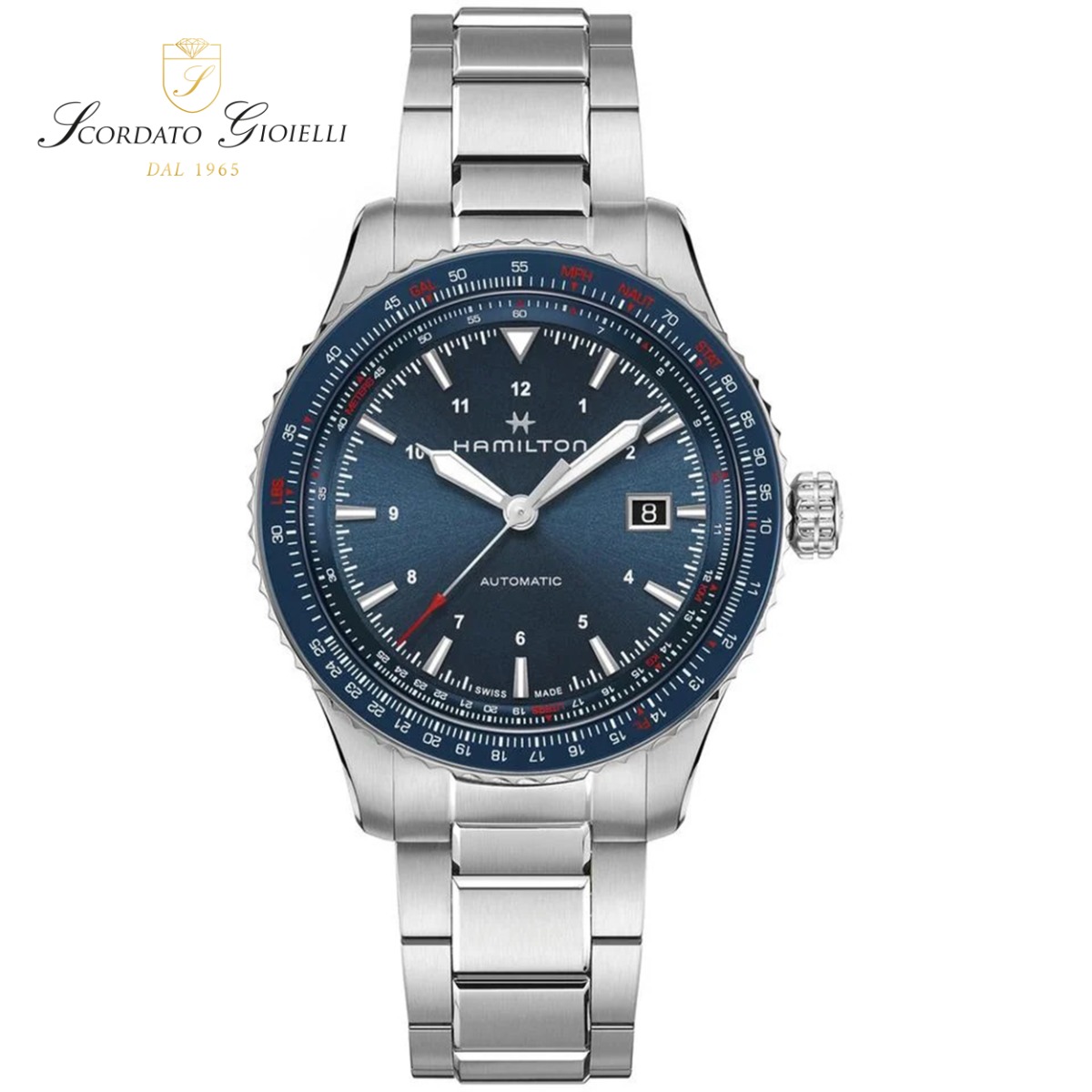 Orologio acciaio Hamilton Khaki Aviation Converter Auto H76645140