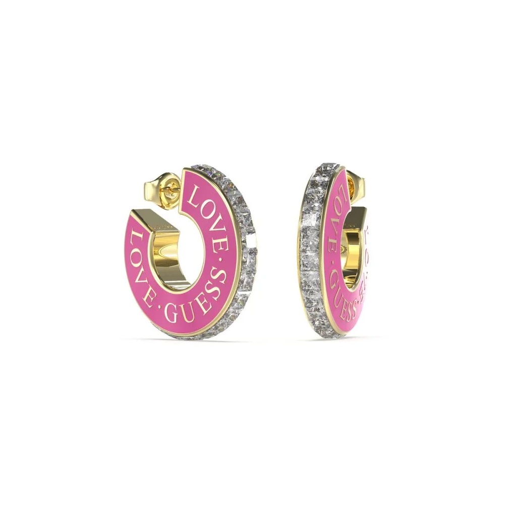 Guess Půvabné pozlacené náušnice se zirkony Love Guess JUBE04083JWYGBKT/U Guess Půvabné pozlacené náušnice se zirkony Love Guess JUBE04083JWYGBKT/U