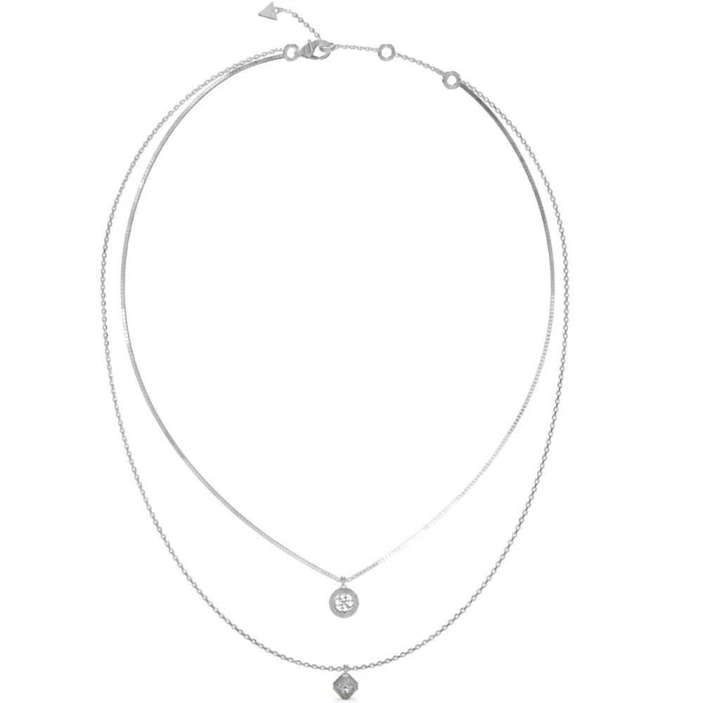Orecchini Guess In Acciaio Inossidabile Con Cristalli - Modello JUBE04504JWRHT-U, Colore Argento, Motivo Cuore