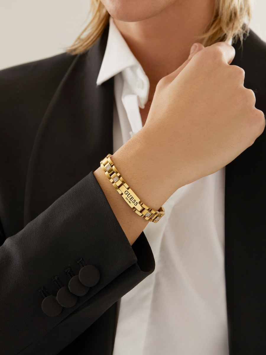 GUESS Braccialetto Pulseira JUMB01345JWSTCGT-U – Gioiello Moda Donna, Design Elegante, Colore Oro Tonalità, Chiusura Regolabile