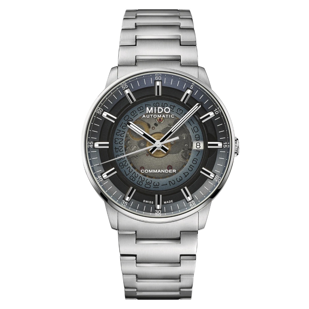 Orologio acciaio Mido Commander Gradient M021.407.11.411.01
