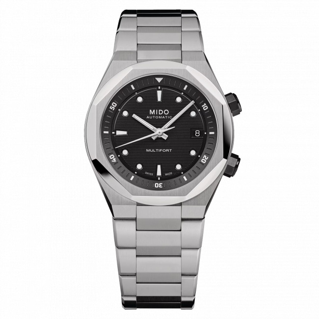 Orologio acciaio Mido Multifort 8 Two Crowns M047.507.11.051.00
