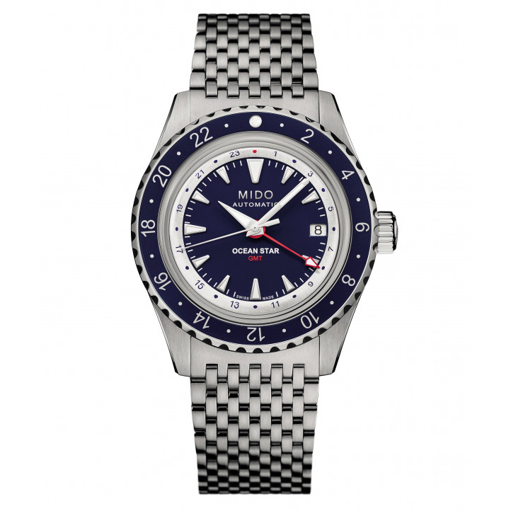 Orologio acciaio Mido OceanStar Tribute GMT M026.829.18.041.00