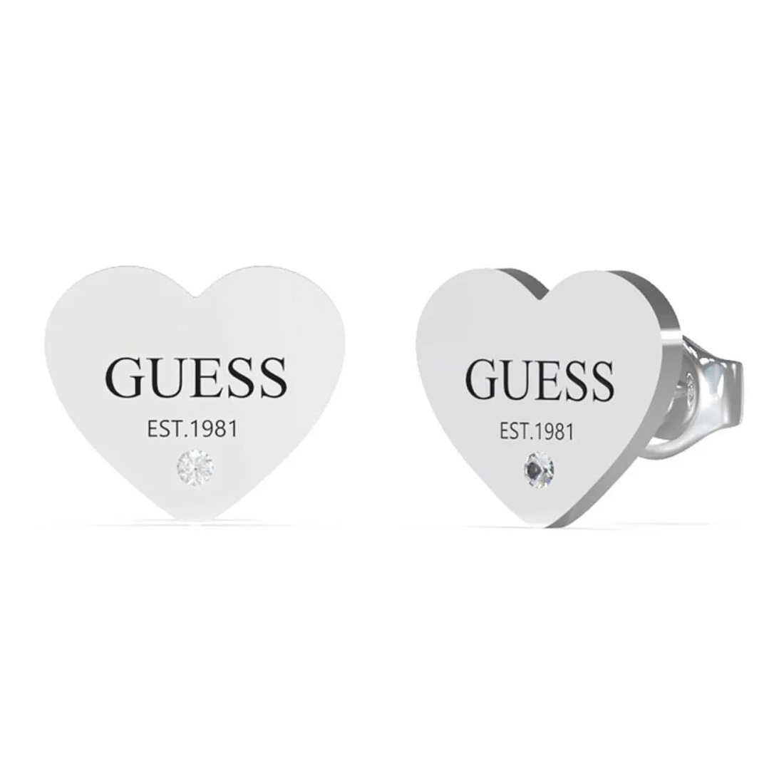 Orecchini Guess Donna Studs Party – In Acciaio, Colore Argento, Misura 9 Mm, Referenza JUBE02179JWRHT/U