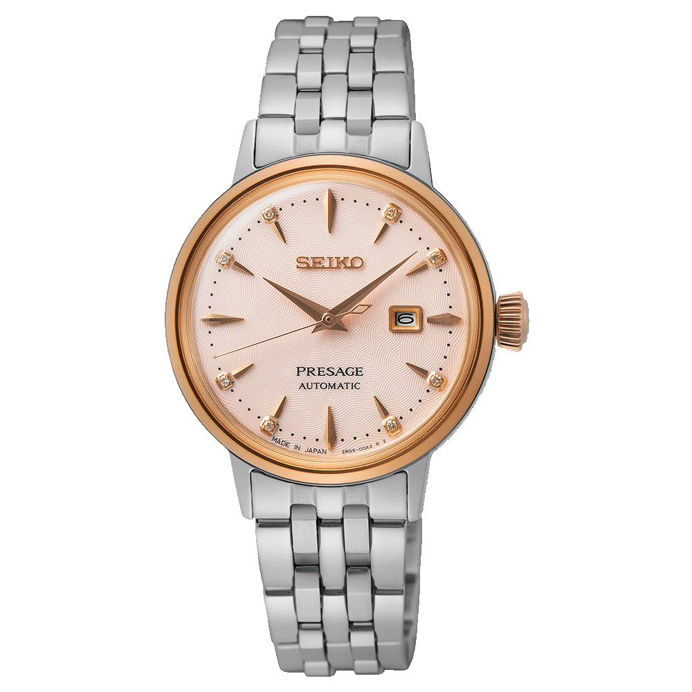 Orologio acciaio Seiko Presage Cocktail Time Pink Lady SRE012J1