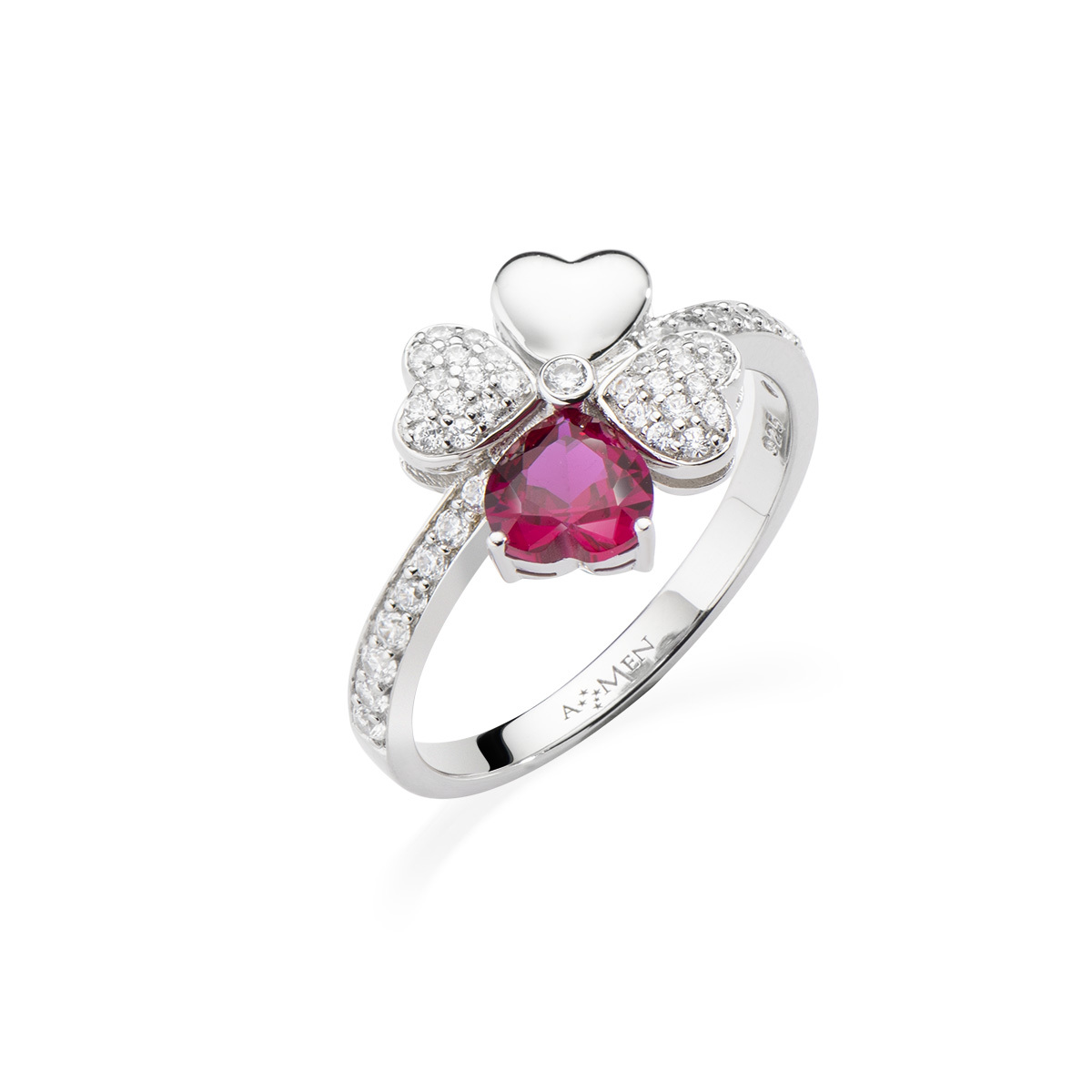 Anello Amen Quadricuore RQUBR