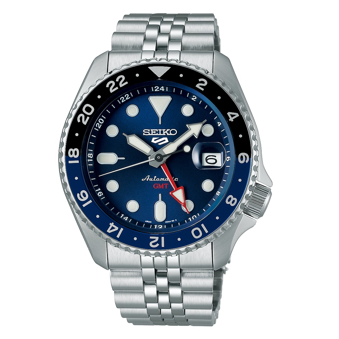 Orologio acciaio Seiko 5 SKX Sports Style Blueberry GMT SSK003K1