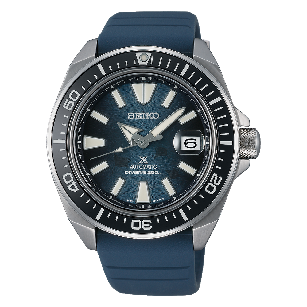 Orologio silicone Seiko Prospex Samurai Save The Ocean Dark Manta Ray SRPF79K1