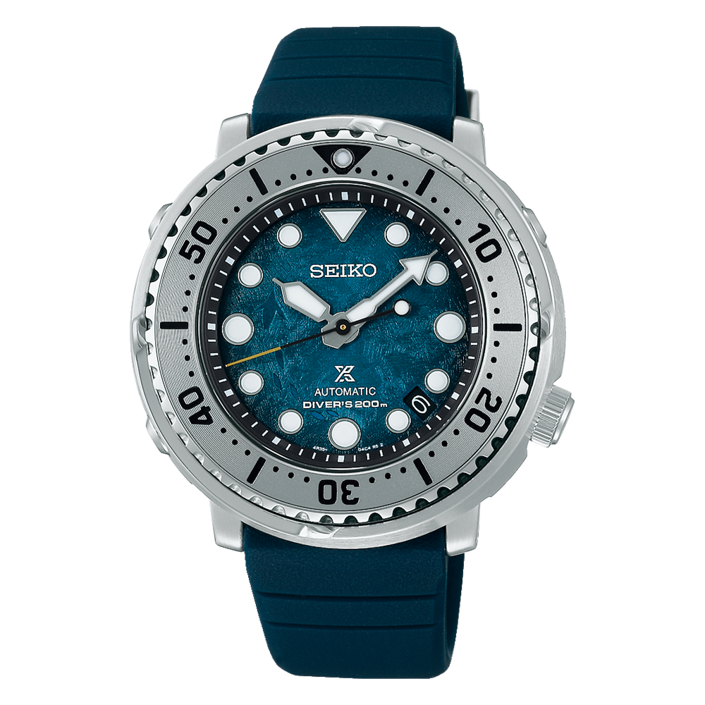 Orologio silicone Seiko Prospex Tuna Save The Ocean Dark Manta Ray SRPH77K1