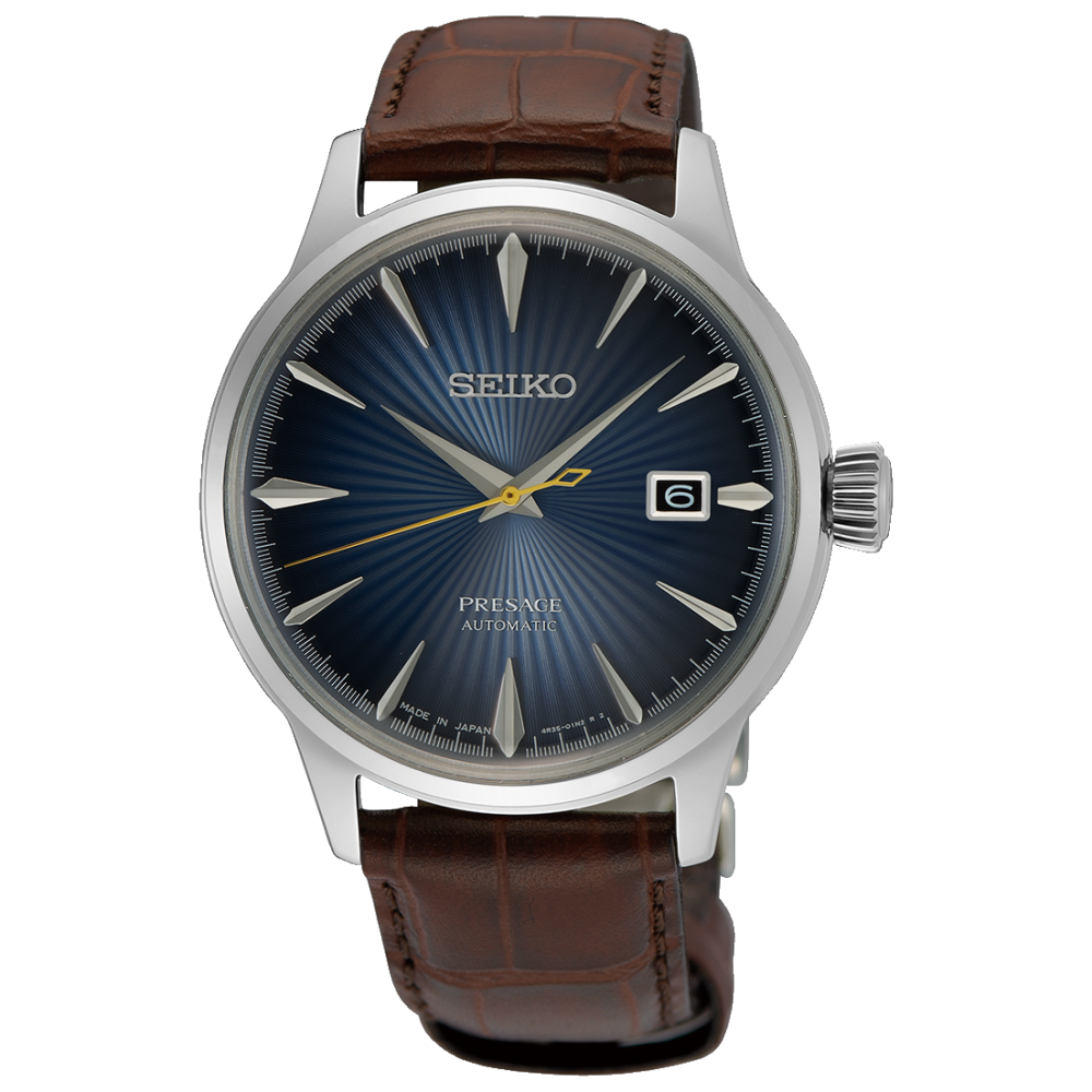 Orologio pelle Seiko Presage Cocktail Time Blue Moon SRPK15J1