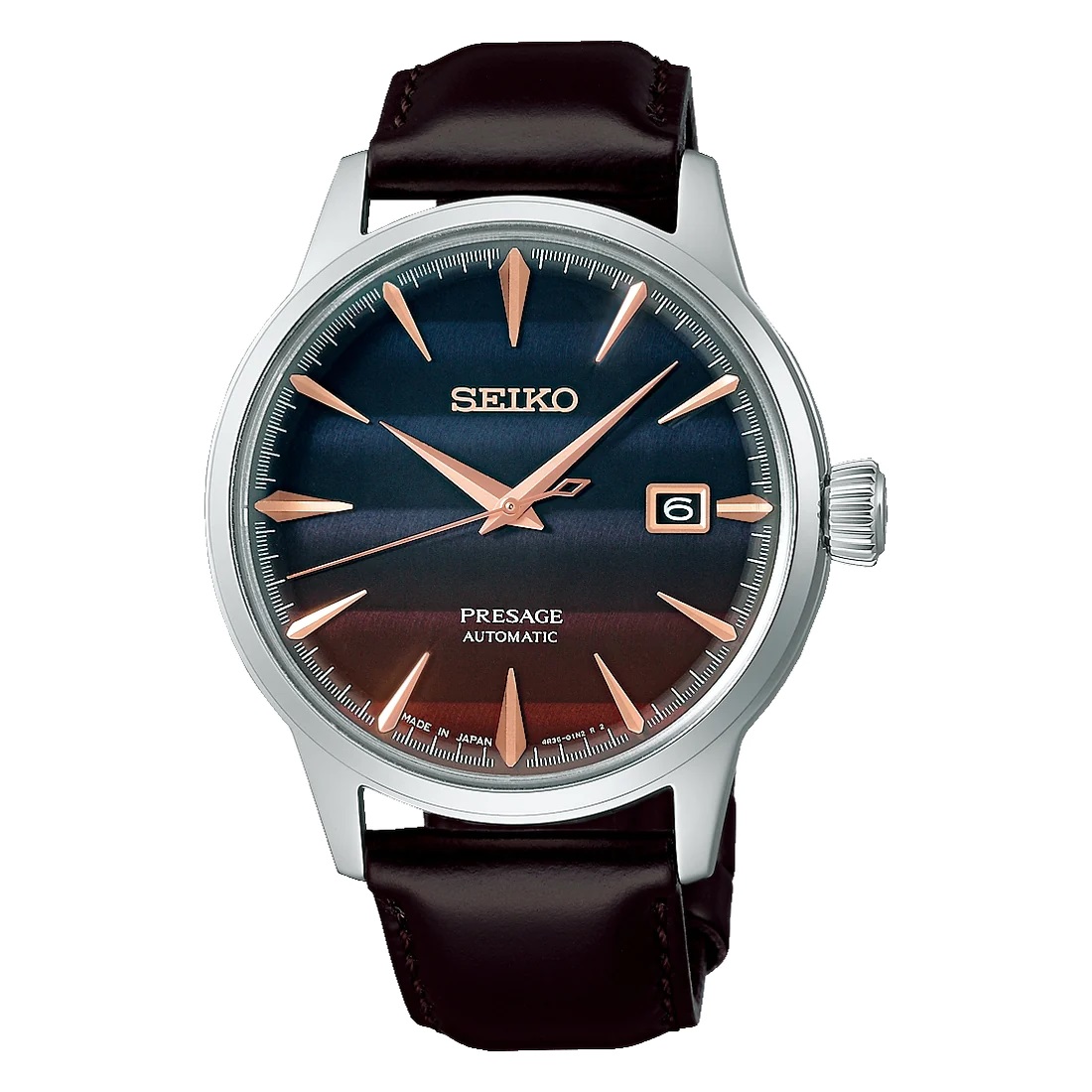 Orologio pelle Seiko Presage Cocktail Time Purple Sunset SRPK75J1