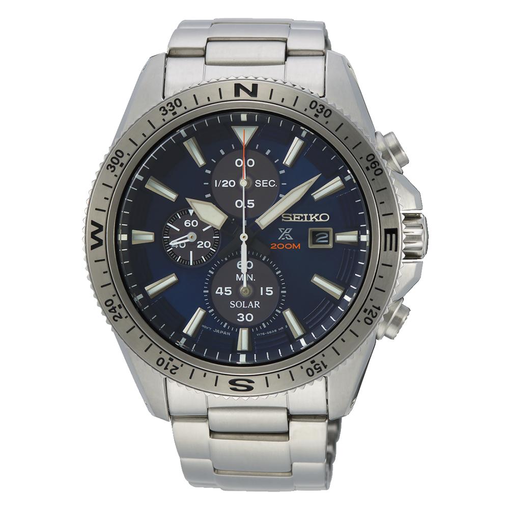 Orologio acciaio Seiko Prospex Terra Chrono Solar SSC703P1