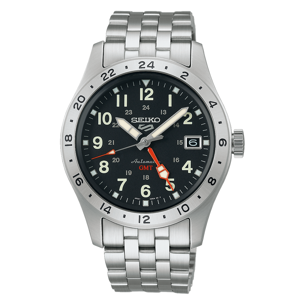 Orologio acciaio Seiko 5 Field Sports Style GMT SSK023K1