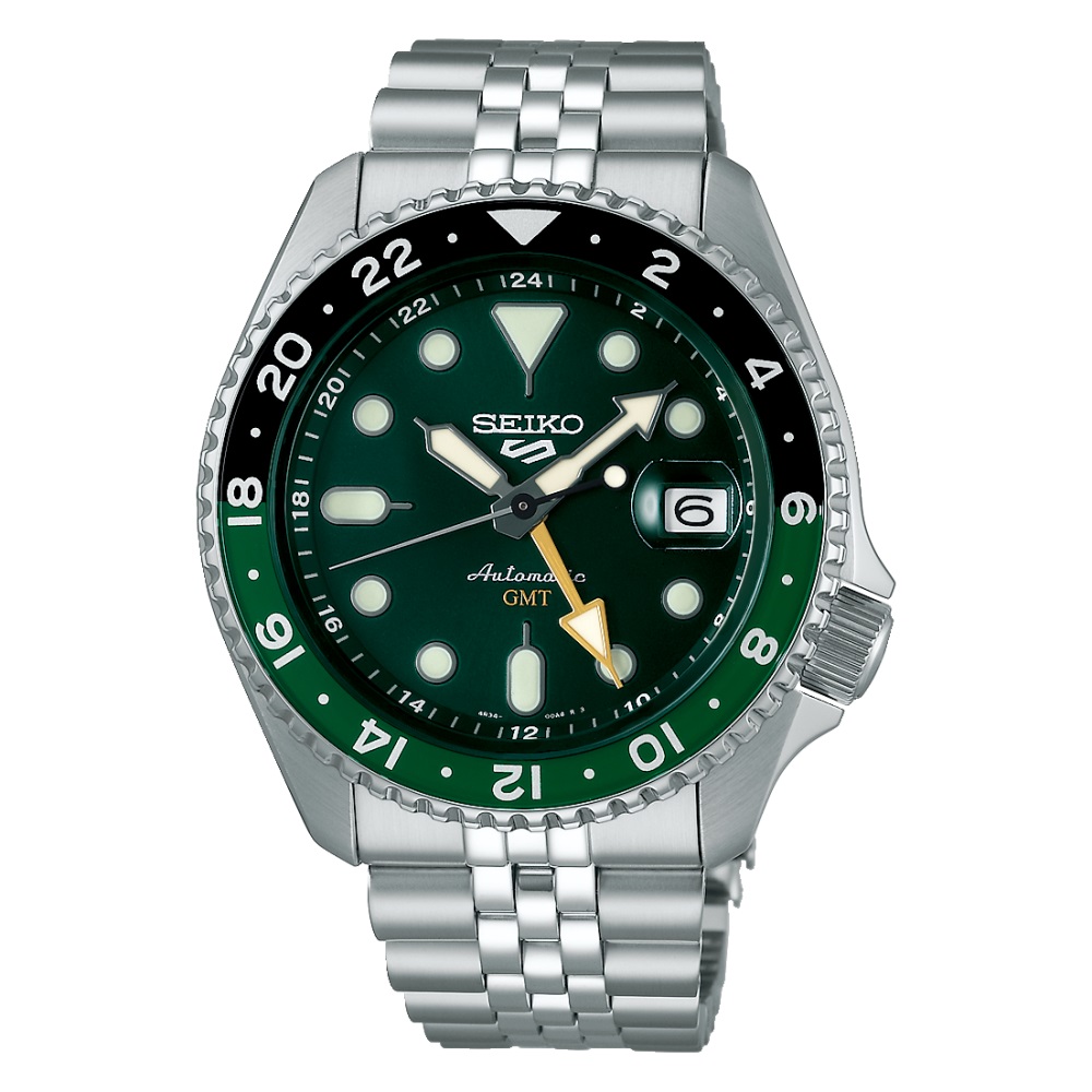 Orologio acciaio Seiko 5 SKX Sports Style Green GMT SSK035K1