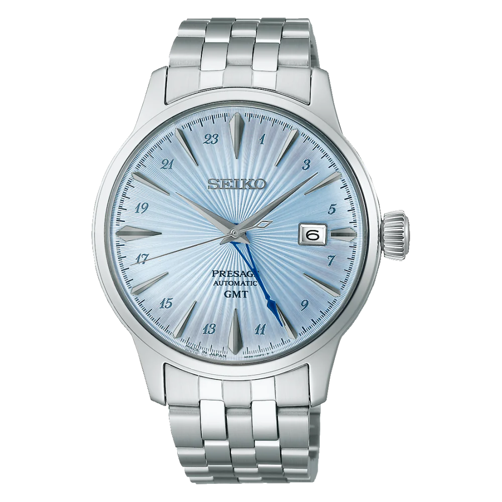 Orologio acciaio Seiko Presage GMT Cocktail Skydiving SSK037J1